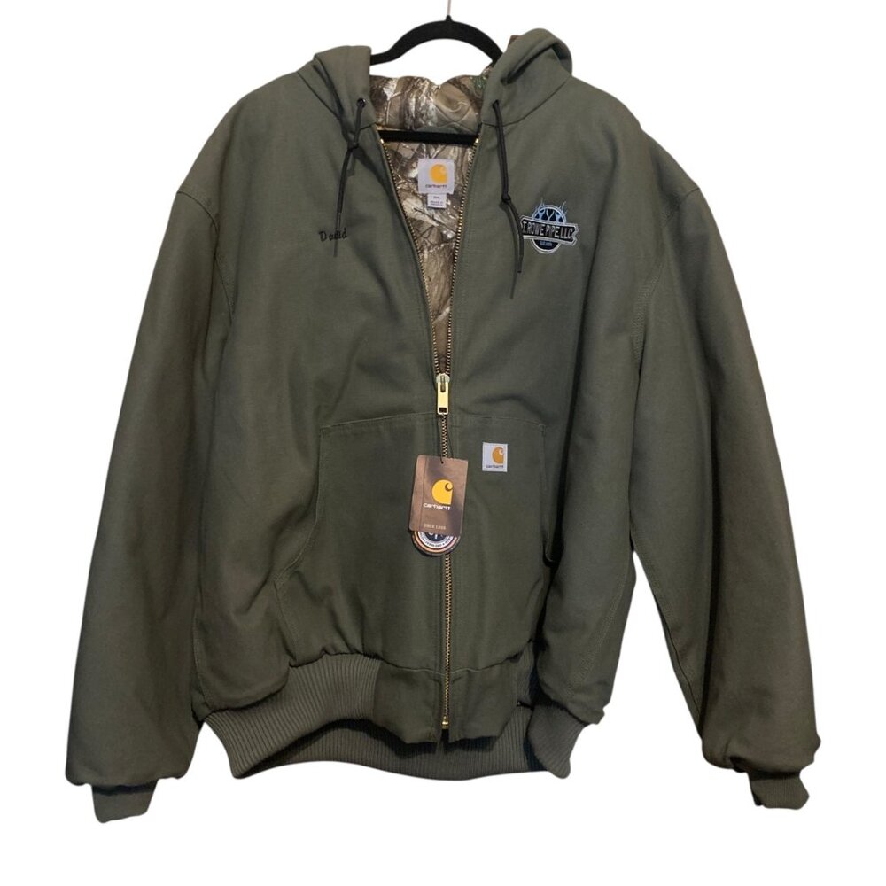 NWT Carhartt Men’s Jacket Quilted RealTree Lining Green 2XL 101074 316 Hunting‎